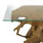 Teak Wood Handmade Live Edge Tree Stump Console Table with Clear Glass Top