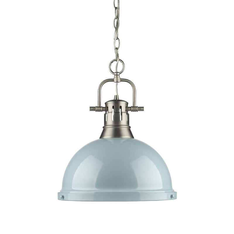 Luminaire suspendu en forme de dôme 1 lumière Alethia, Écume de mer, Étain
