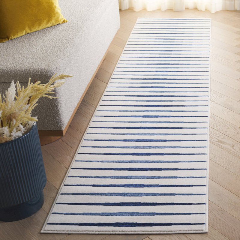 Tapis rayé Eile Performance, Tapis de couloir 2 pi 3 po x 8 pi