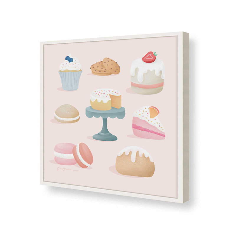 «Bake Shop II» par Gia Graham, reproduction d'art, H 20 po x l 20 po, Blanc