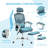 Oreste Home Office Desk Chair with Footrest, High-Back Mesh Rolling Swivel Reclining Chairs with Wheels, Comfortable Headrest, Lumbar Support, Comfy Arms for Home, Office, Gaming, Student-1805461022