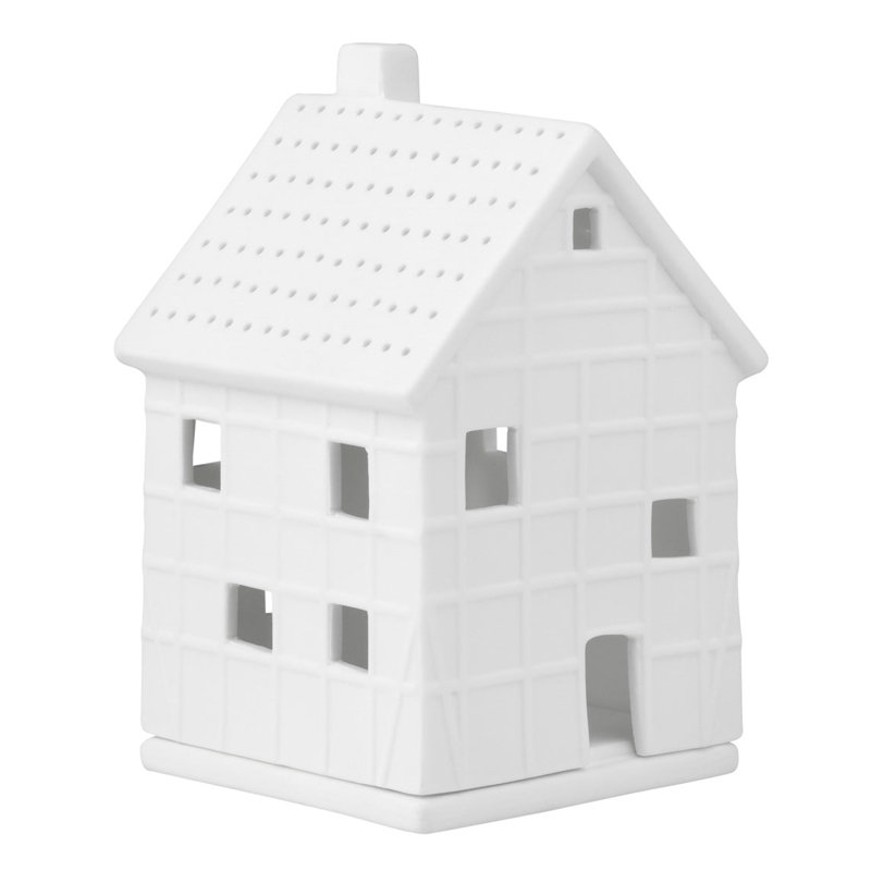 Porcelain Village House - Half Timbered, 4.7" H x 2.8" W x 3" D