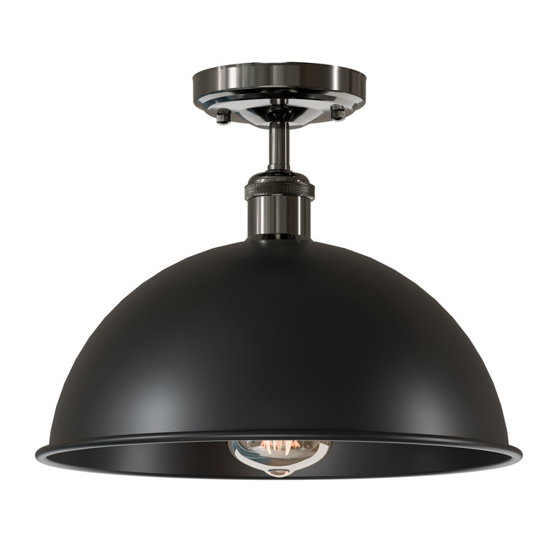 Butterfield Semi Flush Mount, Black