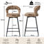 Swivel Upholstered Bar Stool with Iron Frame-1544208728