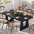Wood Dining Table For 6-8 People, 70.8" Modern Rectangle Kitchen Table With Wood Base For Dining Room-1052508468-1045672791