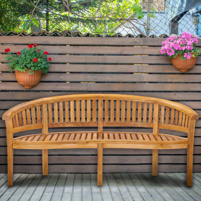 Meyer 74" W A-Grade Teak Garden and Patio Bench