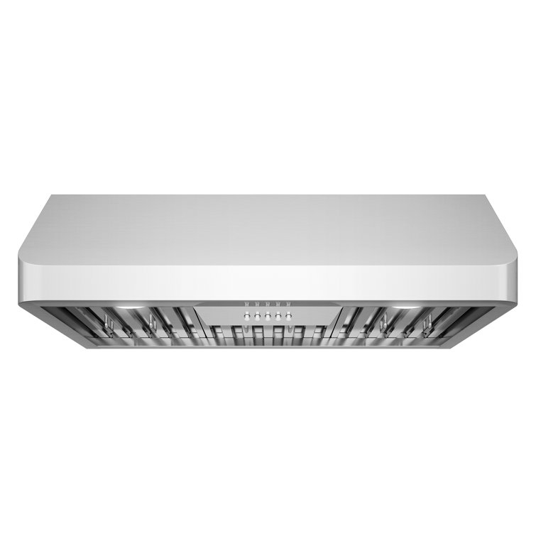 Cosmo 30 in. Haven Collection Ducted Under Cabinet Range Hood, Button Control, Permanent Filters, LED Lights, Stainless Steel QB Series