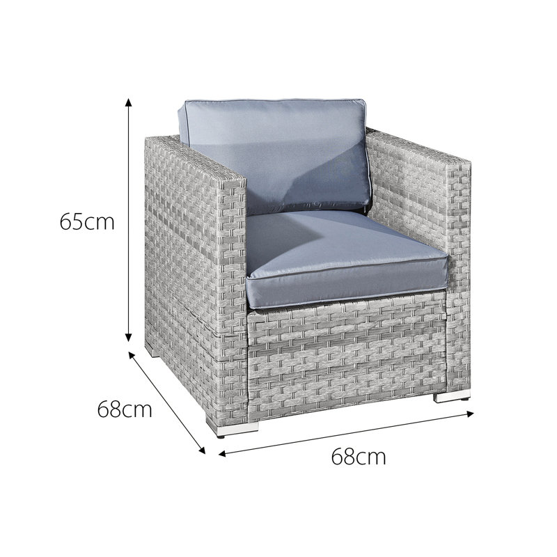 Malta Rattan 2 Seat Twin Chair Set, Dove Grey