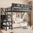 Loft Bed with Desk and Charging Station