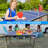 4.5Ft Table Tennis Table Foldable & Portable Ping Pong Table Set With Net And 2 Ping Pong Paddles For Indoor Outdoor Game