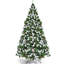 Arbre de Noël blanc / vert pin floqué / givré / cachemire réaliste avec lumières DEL-388132493