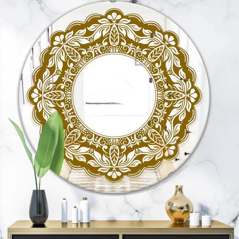 Miroir mural Mandala, H 31,5 po x l po