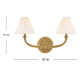 Greta 2 Light Opal Glass Vanity Light by Hinkley