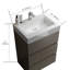 Armoire de salle de bain flottante en chêne naturel Cc0414s306 - murale, petit espace, pré-assemblée