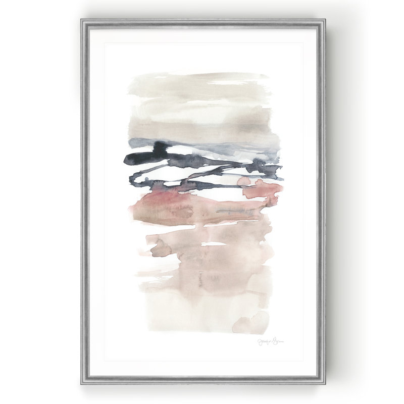Tiered Horizon Line II Photographic Print , 26" H x 26" W x 1.5" D, Silver Framed