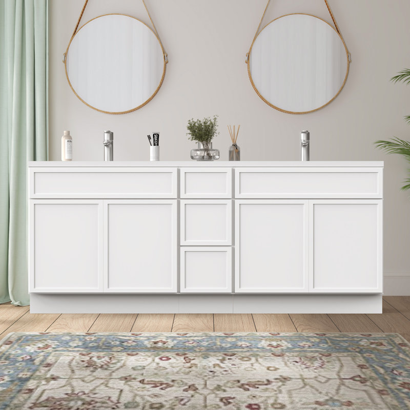 72 base de meuble-lavabo double 72 seulement, Blanc