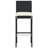 Wildon Home® 7 Piece Patio Bar Set Black Solid Wood Acacia And Poly Rattan-756212641-756212640