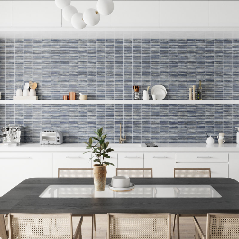 Rubik 5.88" x 11.75" Ceramic Patterned Tile, Gray