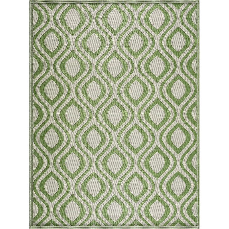 Tilford Damask Indoor / Outdoor Rug, Rectangle 5' x 7'