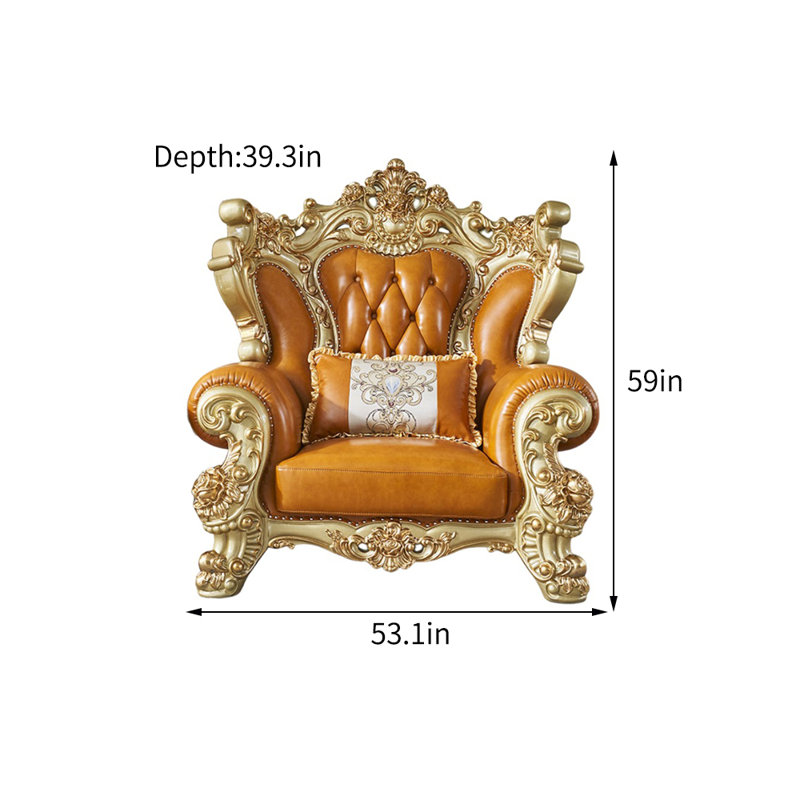 Chaise de salon de style européen de luxe