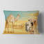 Wandering Camels in Desert - Coussin décoratif imprimé animal
