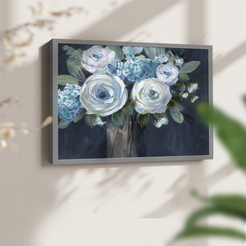 Midnight Blues -Framed Print - Restickable, Grey, 22" H x 28" W