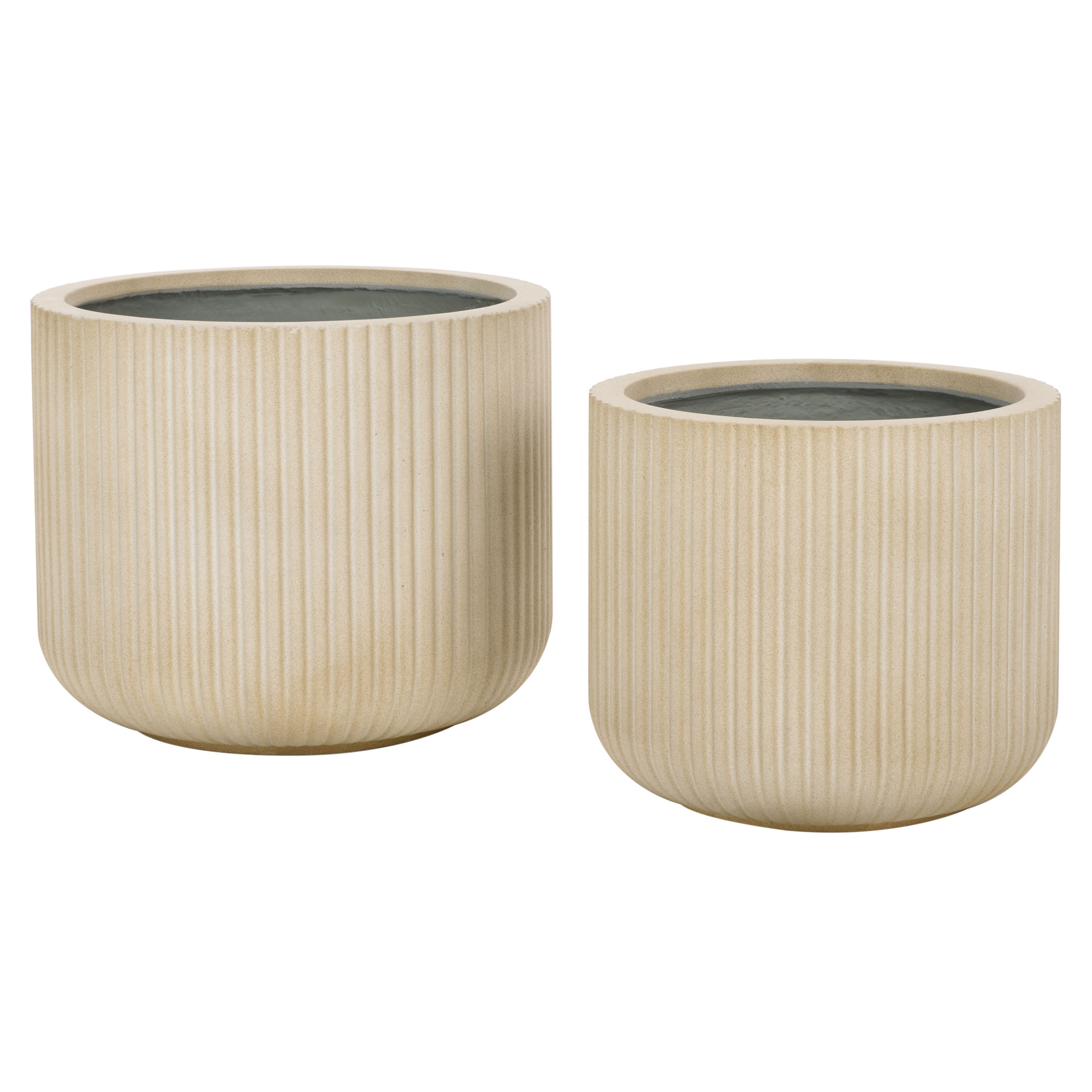 Milano Planter Pot (Set of 2), Black/Beige