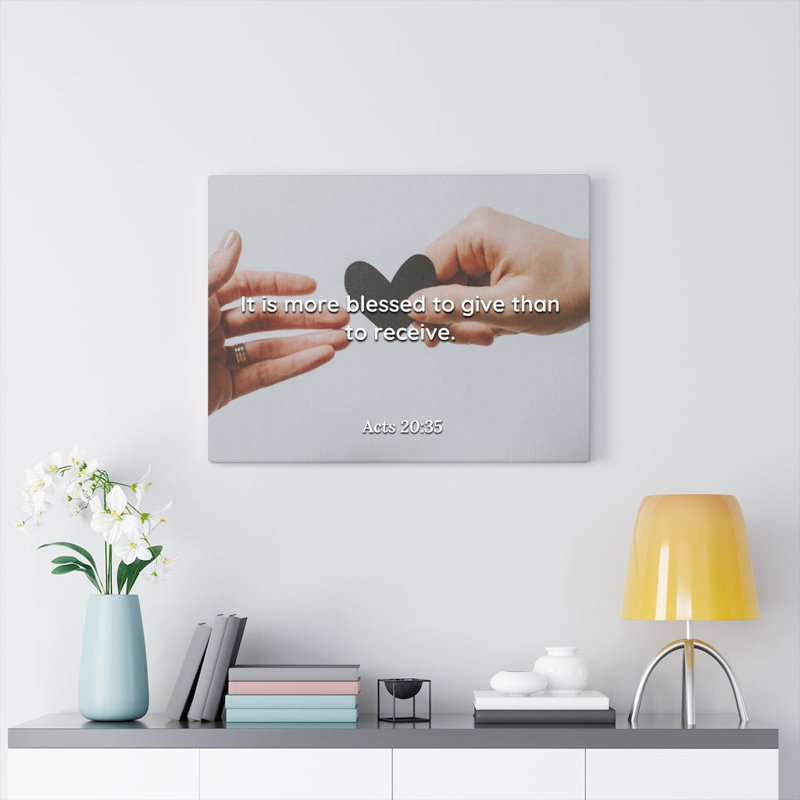 Support the Weak Acts 20:35 1 Piece Wrapped Canvas Wall Art, 28cm H x 36cm W