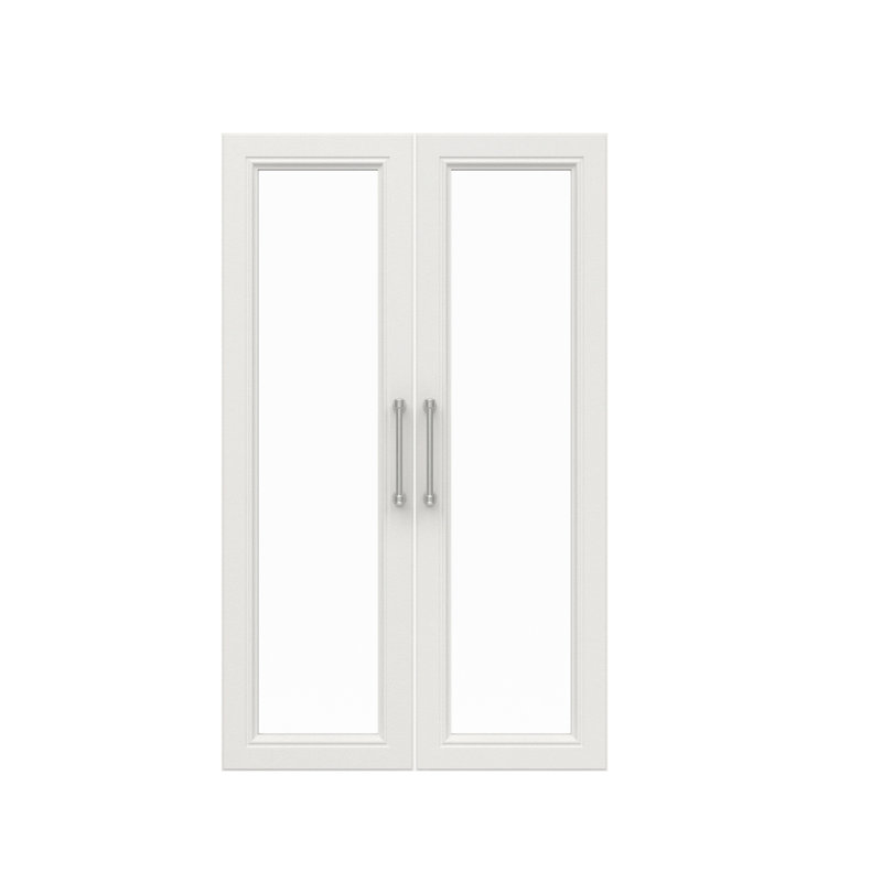 Modular Storage Glass Door Pair Kit, White