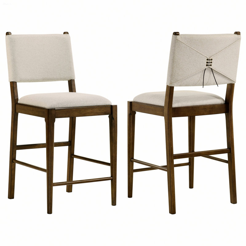 Deux chaises pour chaises de comptoir intérieures rembourrées