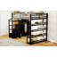 Full Size Metal Loft Bed With Storage Shelves
