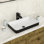 Lavabo de salle de bain semi-encastré rectangulaire en céramique blanche 19 "L x 12" l 19 "au-dessus du comptoir