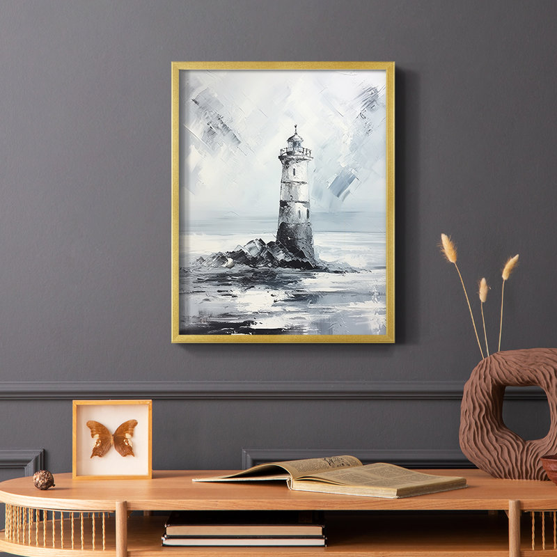 NAUTICAL Series DI - Impression encadrée de qualité supérieure - Prêt à accrocher - Aucun clou requis, Doré