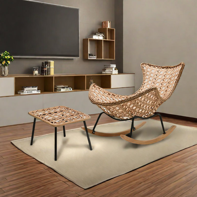 PE alloy woven rocking chair