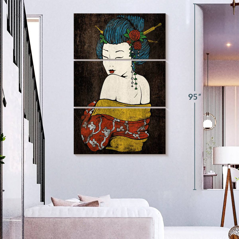 Leisha séduisante Geisha, H 74 po x l 48 po