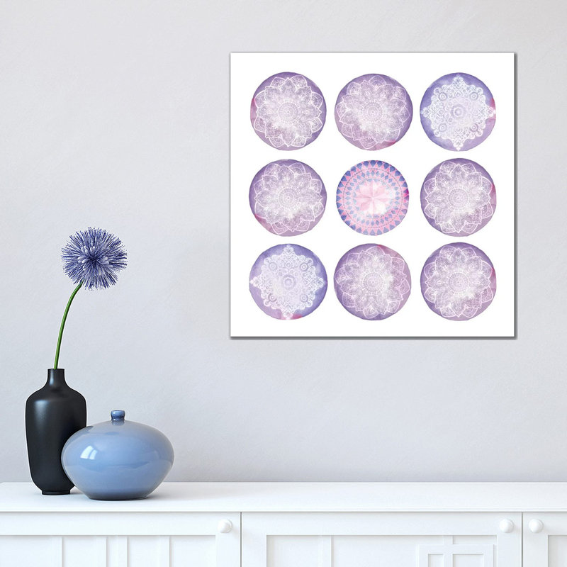 Lilac Droplets - Wrapped Canvas Print, 45.72 cm H x 45.72 cm W x 1.91 cm D