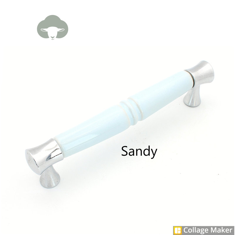 Diorio 1.28cm Bar Handle, Light Blue/White