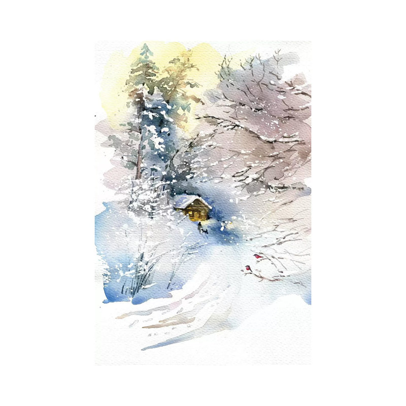 Winter by Marina Ignatova - Painting on Canvas, Wrapped Canvas, 66.04cm H x 45.72cm W x 3.81cm D