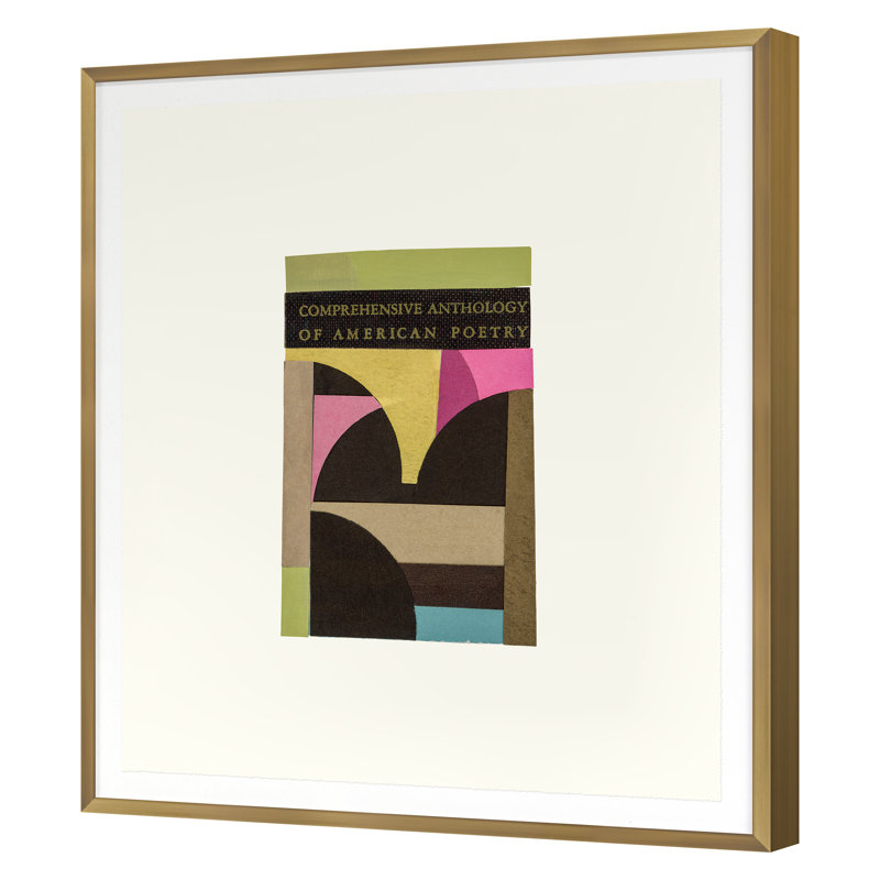American Poetry Print by Burgess, Andy, Gold Single Picture Framed, 24'' H x 22'' W