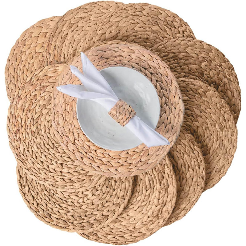 Ensemble de 10 napperons ronds Boho
