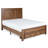 Farmhouse Wood Queen Platform Bed Frame With 52" Tall Headboard, Large Storage Drawers, Brown-340031371-340031370
