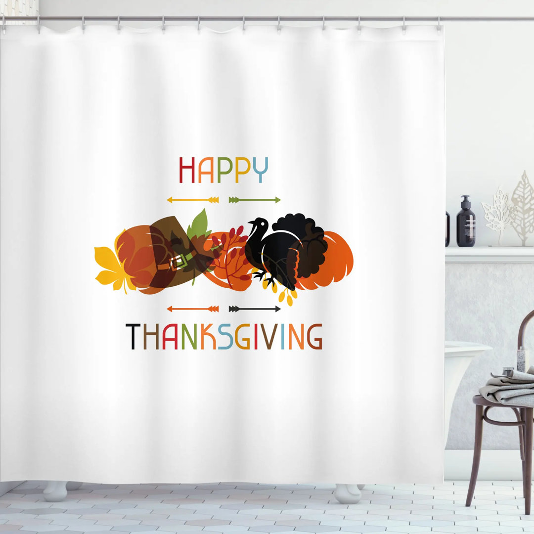 Turkey Shower Curtain Set + Hooks East Urban Home 