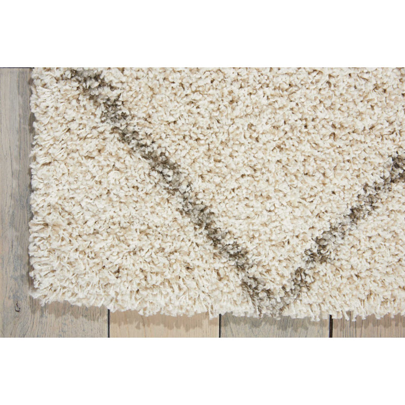 Tapis crème à motif géométrique Secia, Rectangle 8 pi 2 po x 10 pi