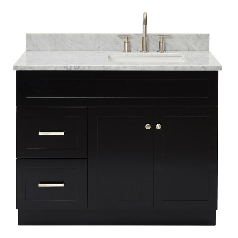 Ensemble de meuble-lavabo simple 43 po Partham, Noir
