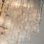 Lustre moderne en verre 23 po Mid Century