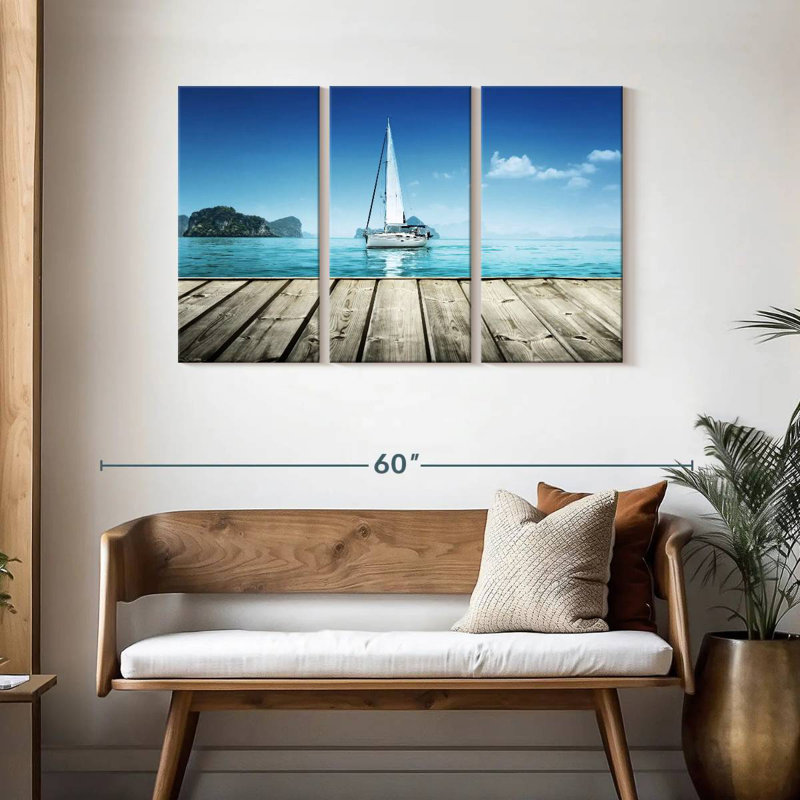 Mehar Sailboat Pier, 28" H x 45" W