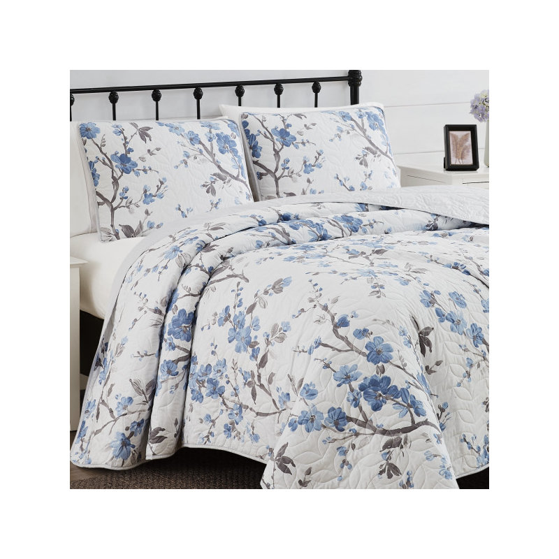 Ensemble de courtepointe en microfibre Kasumi, Courtepointe très grand et 2 très grandes taies