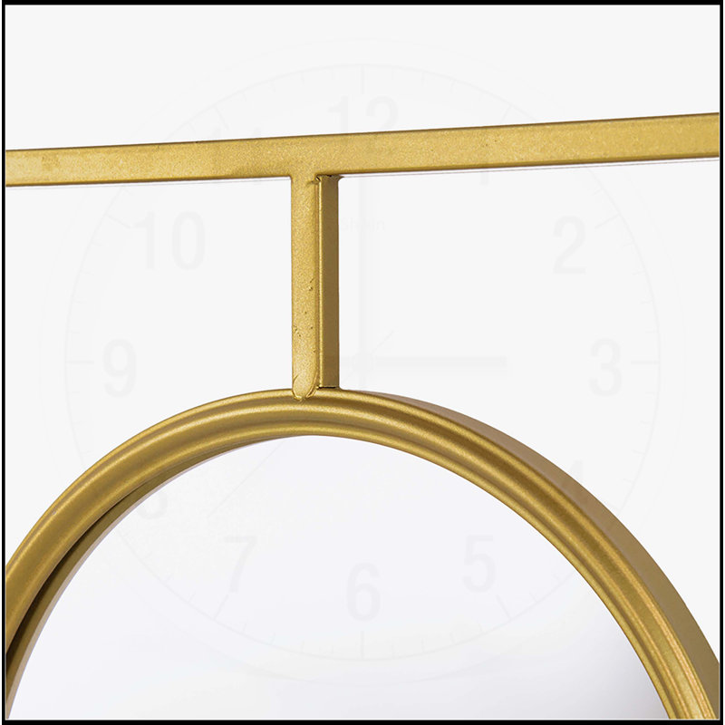 Ensemble de miroirs muraux élégants avec trois miroirs convexes dans un cadre rectangulaire élégant, idéal pour la chambre à coucher et le salon.