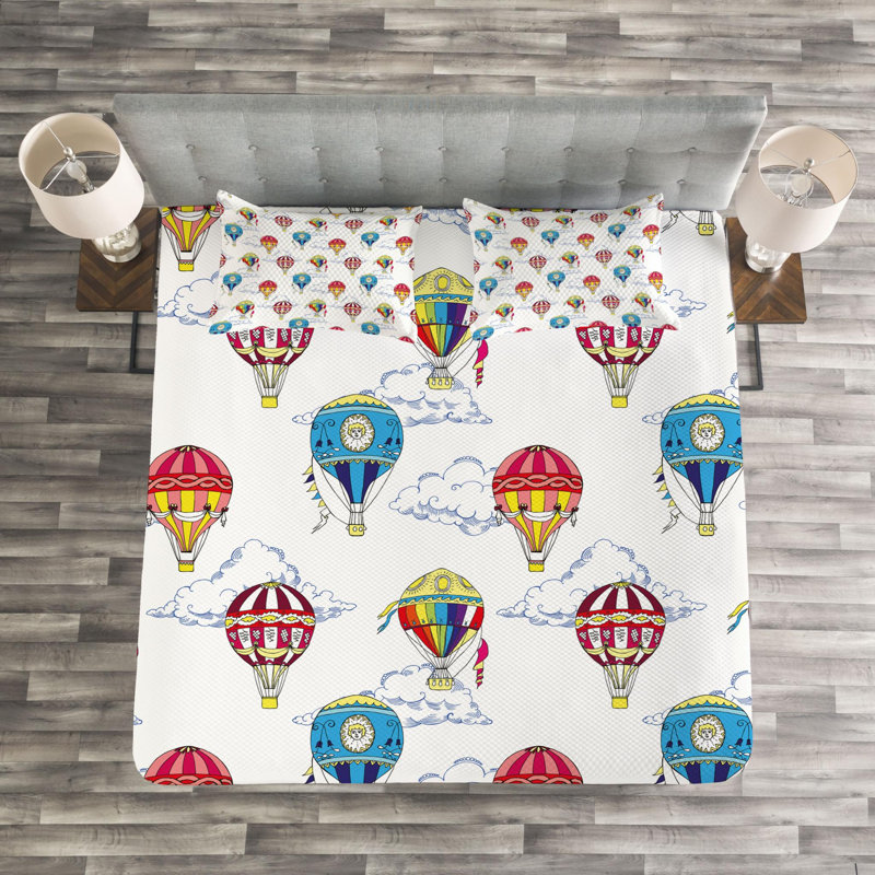 Modern & Contemporary Polyester Coverlet, King Coverlet + 2 Shams