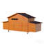 Grand poulailler en bois 70 With avec 2 nichoirs, toit imperméable, serrure sécurisée, poulailler ventilé avec perchoir et 2 portes en libre parcours-130596180-130596178